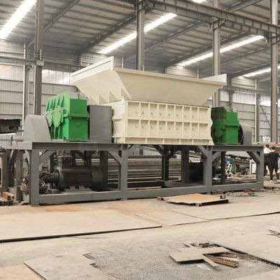 Μεγάλη ροπή δύο άξονα Shredder Machine για σκουπίδια μεταλλικών πλαστικών ταινιών καουτσούκ ύφασμα