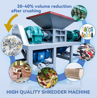 110-130kg/h Μηχανή θρυμματισμού βιομηχανικών αποβλήτων χαρτιού Μεταφορτωτό μηχάνημα θρυμματισμού μεταλλικών αποβλήτων