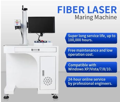Εργαστήριο 30w Laser Marking Machine Τεχνουργείο Κόψιμο Γυαλιού JPT Για Κοσμήματα Χάλυβα Χάλυβα